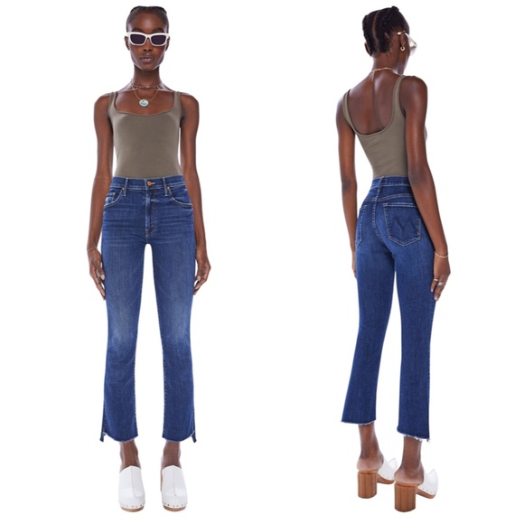 Mother The Insider Step Hem Crop Bootcut Jeans Teaming Up 29 NWT